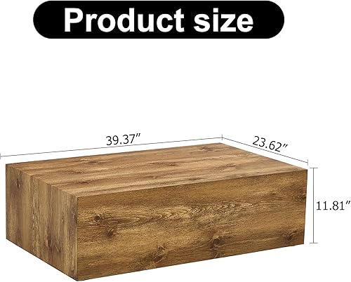 Miniatura 11 de Mesa auxiliar de 2 niveles, moderna mesa de centro rectangular para sala de estar con estante de almacenamiento para decoración de sala de estar,