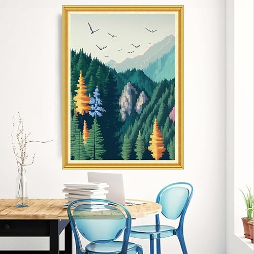 Miniatura 55 de Redxing Kits de punto de cruz estampados, kit de bordado para principiantes y adultos, gama completa de patrones de bordado, kits de iniciación