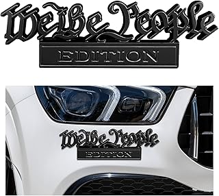 Ziciner Classic We The People Edition Emblems, 3D Full Metal Car Badges Decal Sticker, Personalized Decoration Labels to Highlight Yourself for Fender Tailgate, Car Accessories (Black)