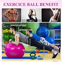 flintronic Gimnasztikai Labda 55/65 cm Pumpával, Robusztus Yoga Pilates Fitnesz Labda 4