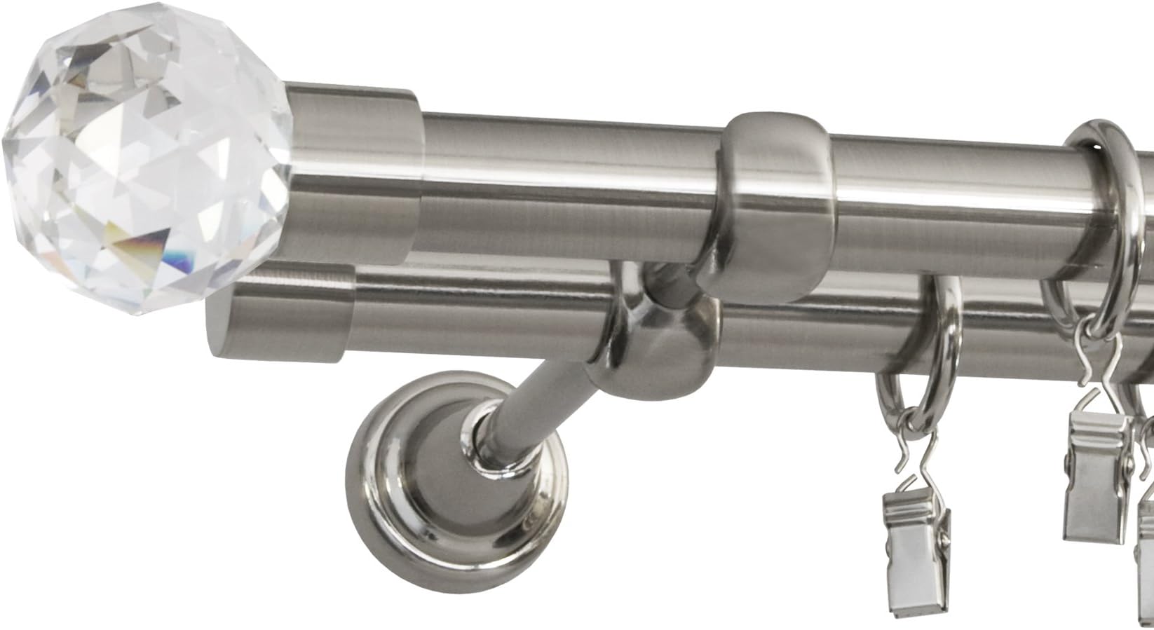Cutain Pole 19mm Stainless Steel Double Rail 400 cm
