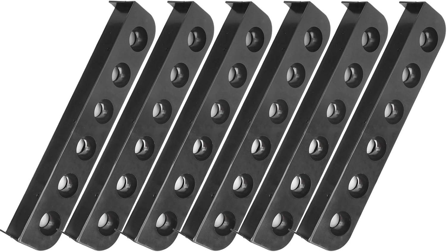 EVTSCAN 3 Set 6pcs Wall Mounted Pool Cue Rack Brackets - Space Saving 6-Hole Billiards Snooker Accessory