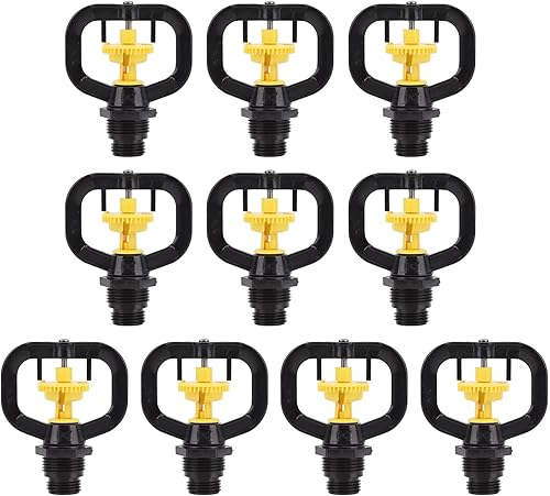 FDIT 10 cabezales de aspersor de órbita, rociador de arbustos órbita, microboquilla giratoria de mariposa, rociador giratorio para riego de jardín,