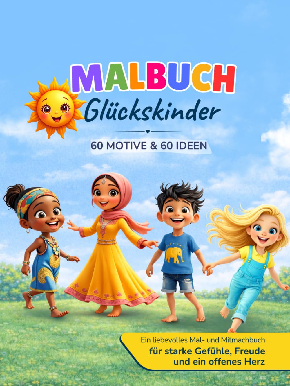 Malbuch Glückskinder: 60 Ausmalbilder, Spiele und Fragen für starke Gefühle, Freude und ein offenes Herz – ein besonderes Geschenk für Kinder von 5–11 ... Selbstvertrauen und Mitgefühl wachsen lässt.