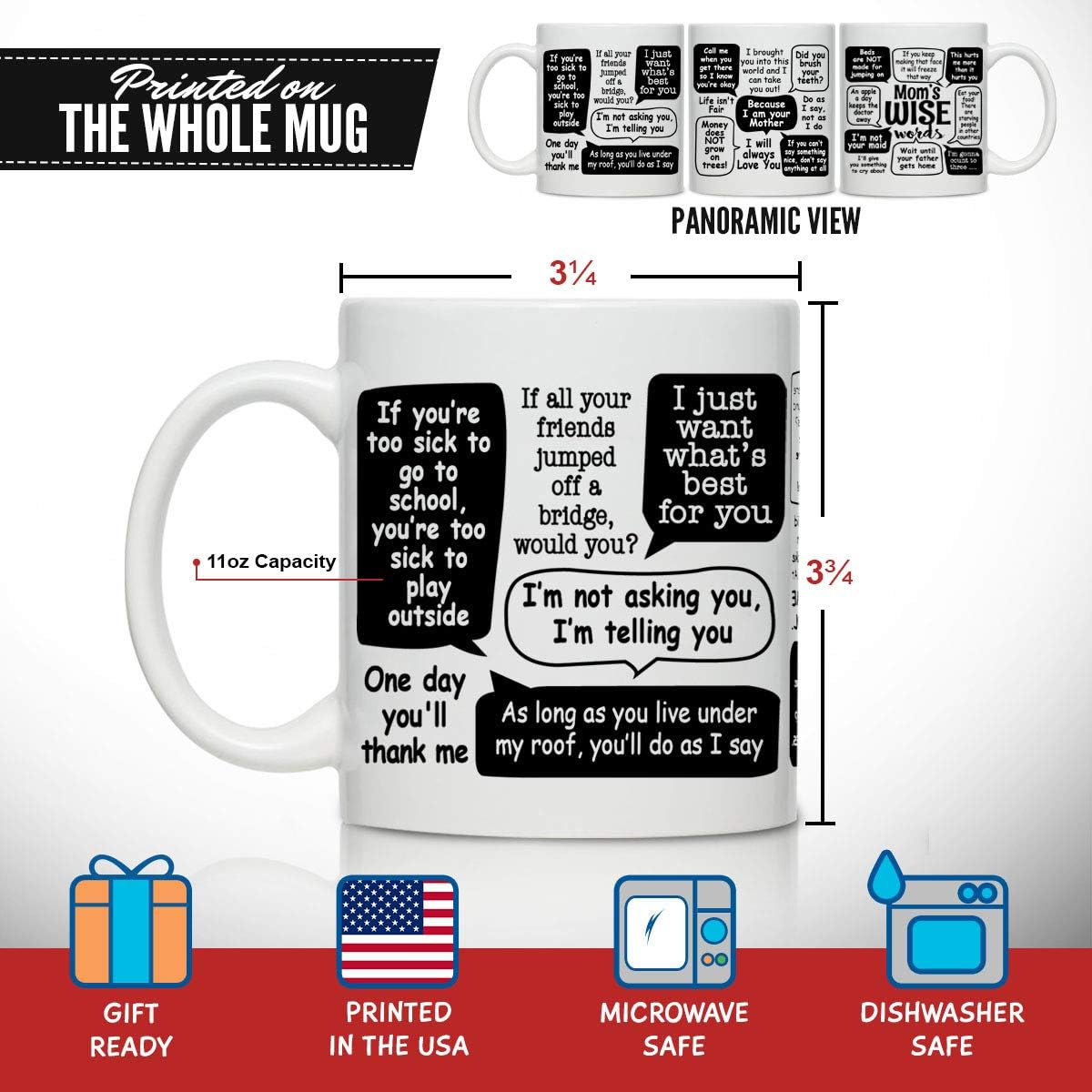 40% оƒƒ Dіѕсоunt Novelty Coffee Mug for Mom- Mom’s Wise Words- Wrap Around Print- Gift Idea for Mothers- Best Mom Gift- Gag Mother’s Day Gift- Funny Birthday Present for Mom From Daughter, Son 🛒 Crаzу Dеаlѕ Novelty Coffee Mug for Mom- Mom’s Wise Words- Wrap Around Print- Gift Idea for Mothers- Best Mom Gift- Gag Mother’s Day Gift- Funny Birthday Present for Mom From Daughter, Son