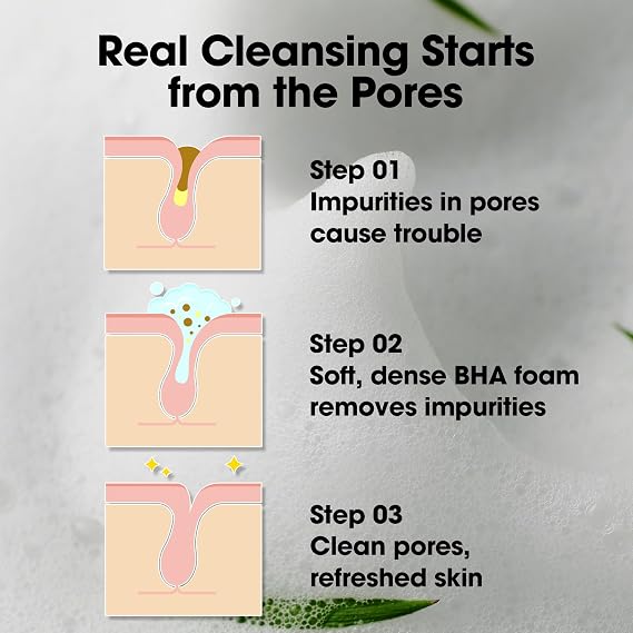 SOME BY MI AHA BHA PHA 30 Days Miracle Acne Clear Foam 3.38oz, 100ml Korean Acne Face Wash for Smooth & Clear Skin Salicylic Acid Cleanser for Exfoliation & Sebum Control Korean Skin Care