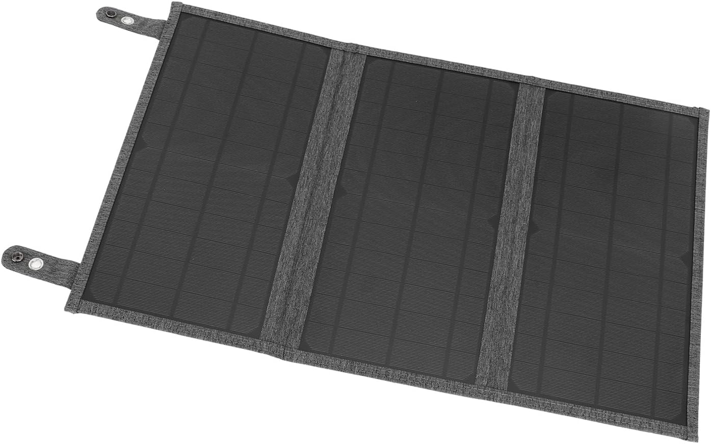 30W 18V Solar Panel Charger, Fast Charging, Foldable Solar Panel for Cell Phone Tablet, Lightweight, QC3.0, 8 Connectors, 3 Outlets (Grey)