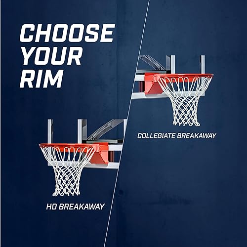 Miniatura 5 de Goalsetter X448 - Sistema de baloncesto ajustable en tierra con tablero trasero de cristal de 48 pulgadas y borde flexible