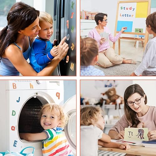 Miniatura 6 de 78 letras magnéticas, imanes del alfabeto ABC e imán numérico, letras magnéticas para nevera para niños pequeños, letras magnéticas de espuma,