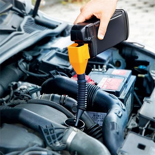 Miniatura 2 de Embudo de combustible automático retráctil, embudos para uso automotriz, herramienta de drenaje flexible, embudo de aceite, embudo de plástico,