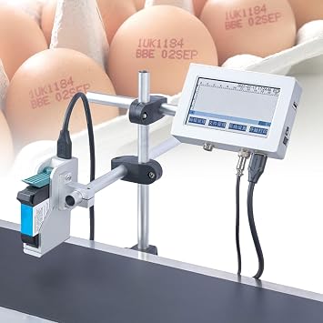 70 m/min Industrial Inkjet Coding Machine,for Printing Text, Number, Manufacturing,25.4 mm Online Automatic Expiry Date Printer Aluminum Alloy
