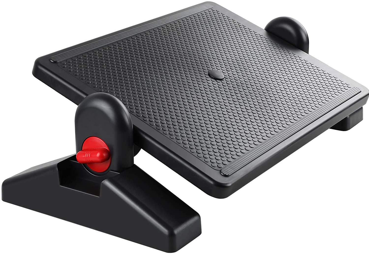 Chulovs Footrest Under Desk - Ergonomic Foot Rest Height Settings and Adjustable Tilt Locked Angles Office Foot Rest for Desk with Massage Surface for Home, Office (Black)