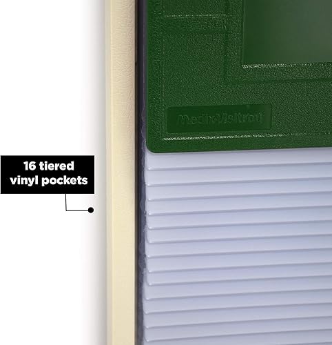 Miniatura 2 de Carstens Sistema de archivo de documentos Kardex-Visitray de 16 bolsillos para hojas de 11" x 8.5", verde cazador