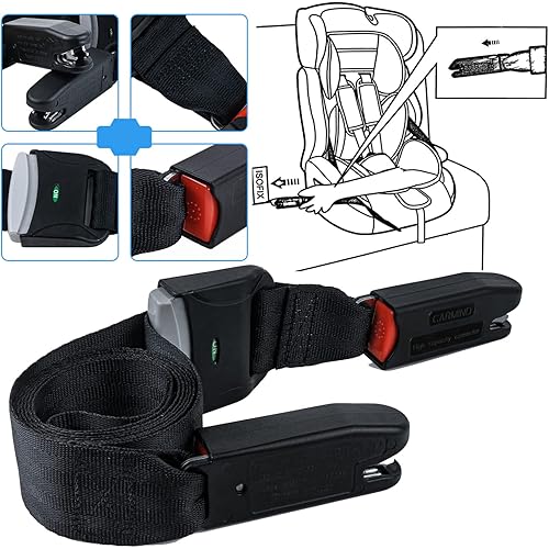 Straps Compatible with General Isofix Baby Seat Car Fixing Straps with Latch Interface 1Pack (black)