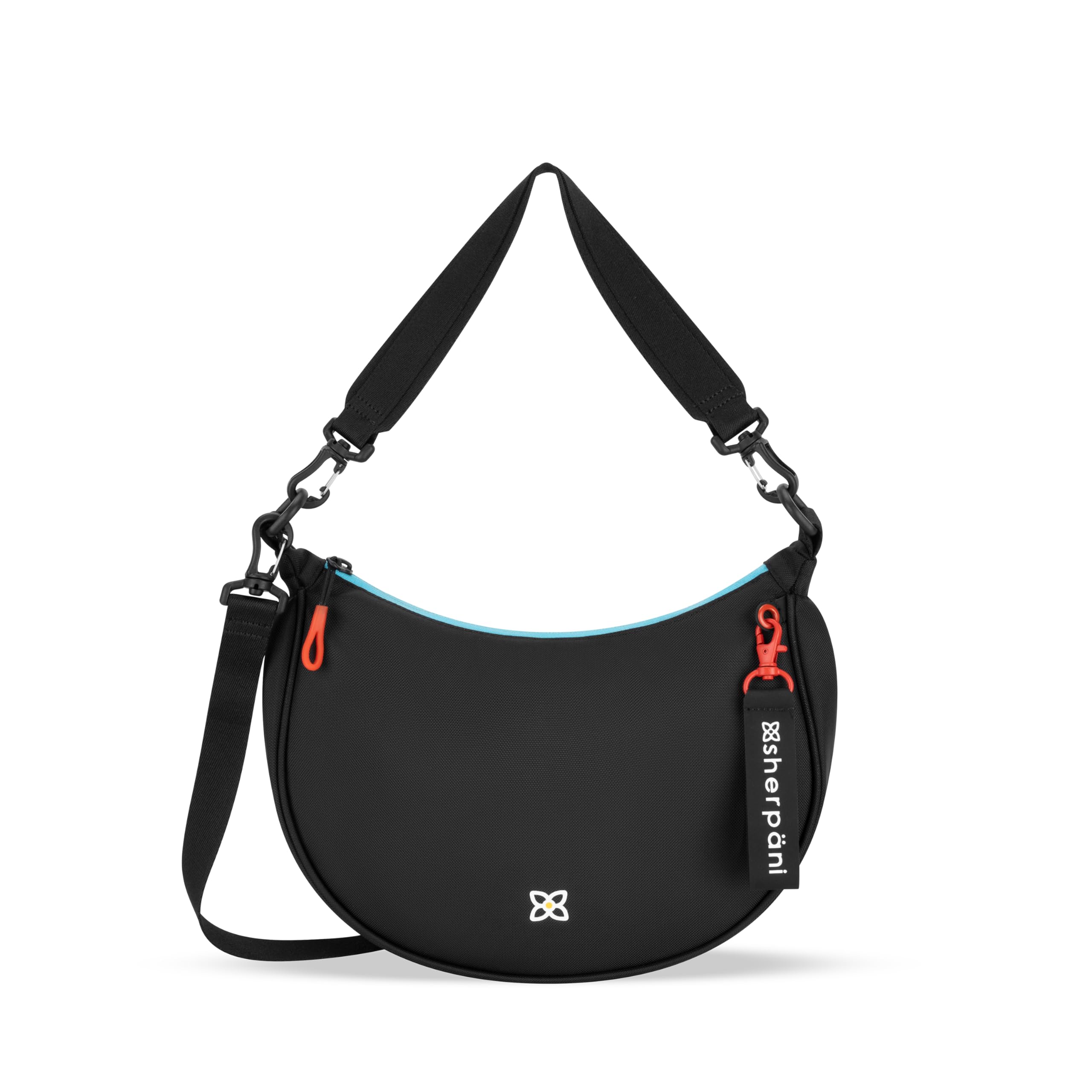 Sherpani Mina, Medium Nylon Crescent Bag, Lightweight Half Moon Crossbody Bags, Fashionable Shoulder Bag, Travel Handbag