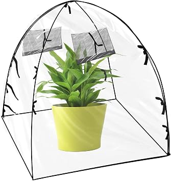 Mini Greenhouse, PVC Pop Up Plant Tent, Small Waterproof Windproof Greenhouse Cover, Foldable Gardening Plant Cover, Portable Warm House for Indoor Outdoor, Ideal Garden Gifts for Women Men