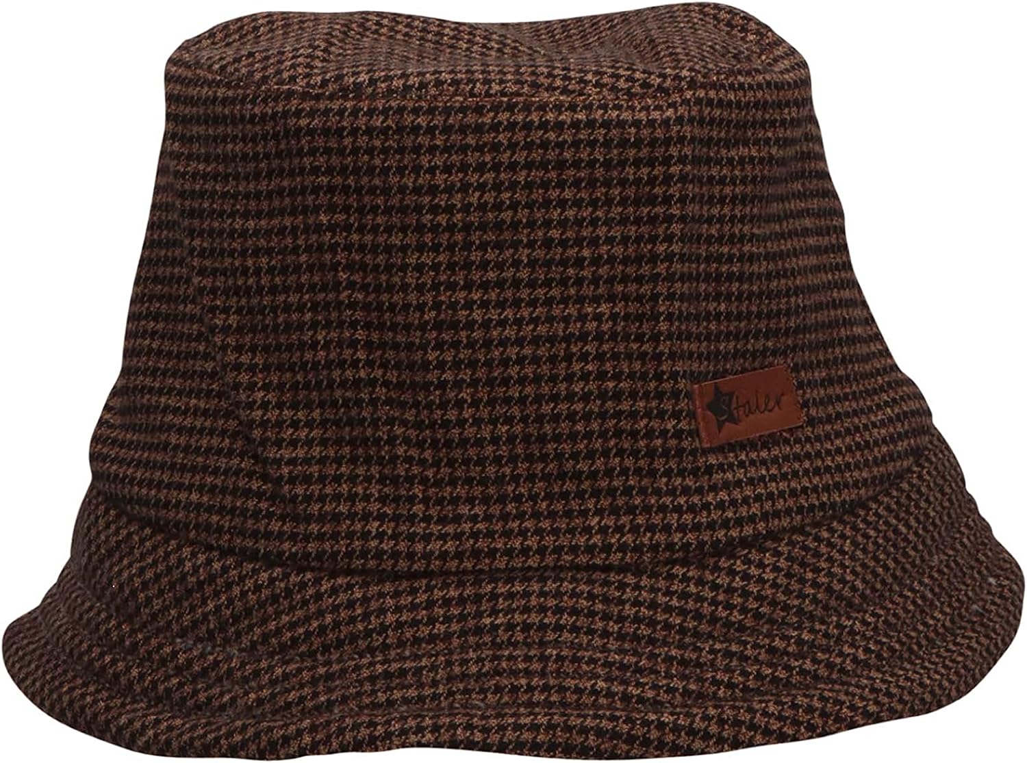 Sterntaler Baby Boys Hat Baby Fisherman Hat Houndstooth Hat - Hat Baby Cap Children - with Houndstooth Pattern - Dark Brown, 49