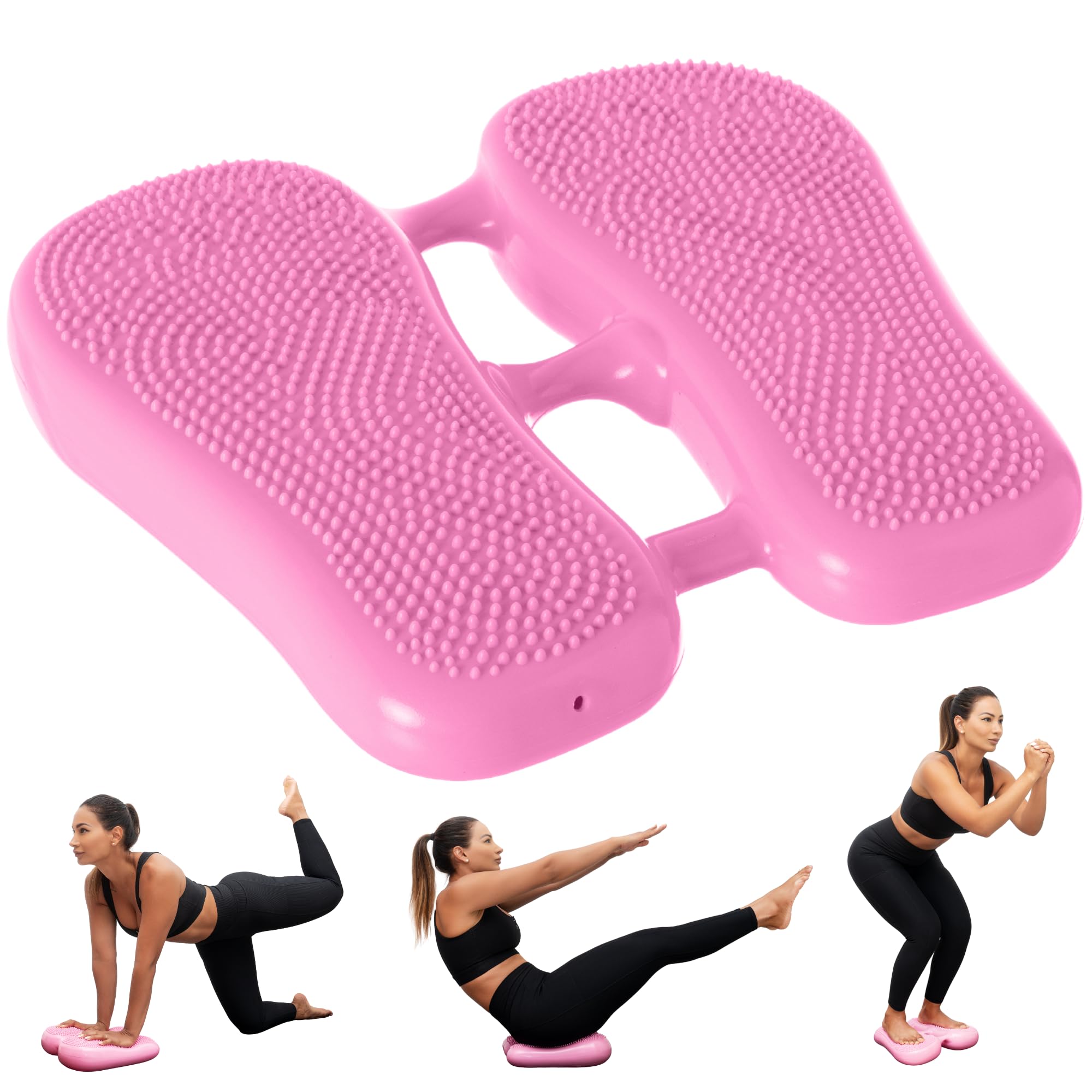 Air Stepper, Aufblasbarer Yoga Fuß Balance, tragbare Fitnessgeräte für zuhause, Trainingsgeräte für Fitnessübungen, Step Gewichtsabnahme, Balance Board & Krafttraining, inkl. Pumpe