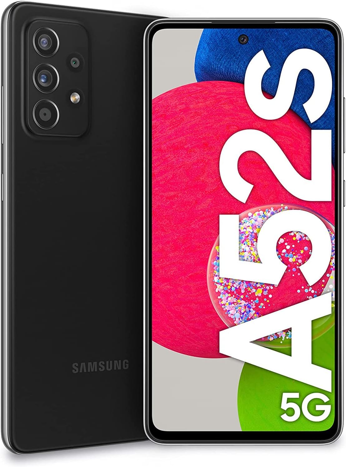 Samsung Galaxy A52s 5G Smartphone, Infinity-O FHD+ 6.5 inch Display, 6GB RAM and 128GB Expandable Internal Memory, 4500mAh Battery Black (Renewed)