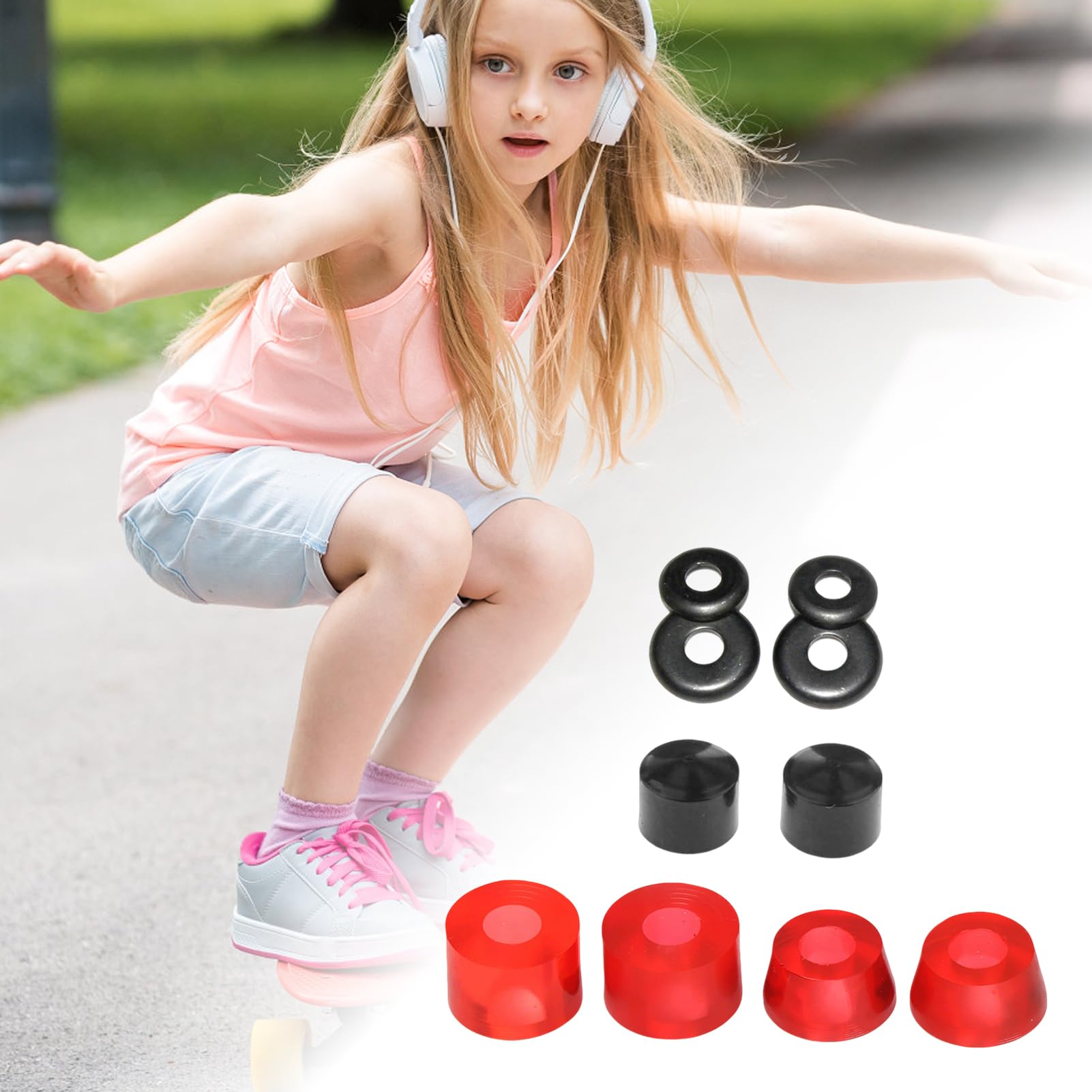 Piezas de Skateboard con Copas Pivote y Bujes de Soporte para Cruiser, Training, Competition