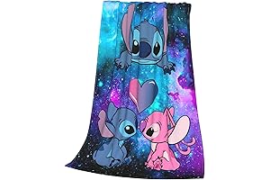 Dreamy Stitch and Angel Cuddle Blanket: Ultimate Comfort for Cozy Nights