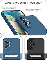 Vista 3 de AK Samsung Galaxy A23 4G 5G, funda protectora delgada de silicona líquida (azul marino)