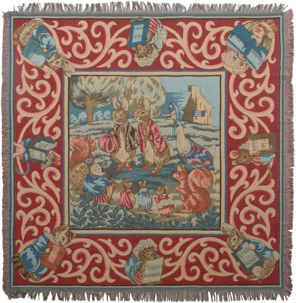 C Charlotte Home Furnishings Inc Beatrix Potter I European Throw - 58 in. x 58 in. Cotton by Beatrix Potter