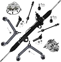 Vista 118 de Detroit Axle - Kit de suspensión de 14 piezas para Jeep Liberty 2006-2007, 2 cubos de rodamiento de ruedas, 2 brazos de control superior, 2 rótulas