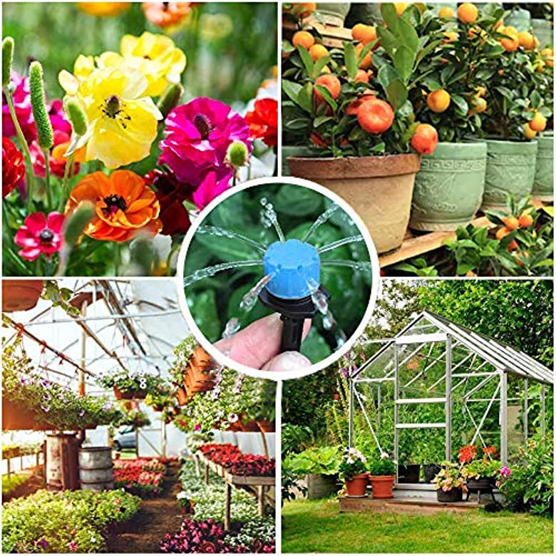 25M Kit per Irrigazione a Goccia, MSDADA Drip Irrigation Kit di Microirrigazione, Sistema di Irrigazione Giardino con Ugello Spruzzatore Regolabile, Automatico per Prato, Serra, Giardino