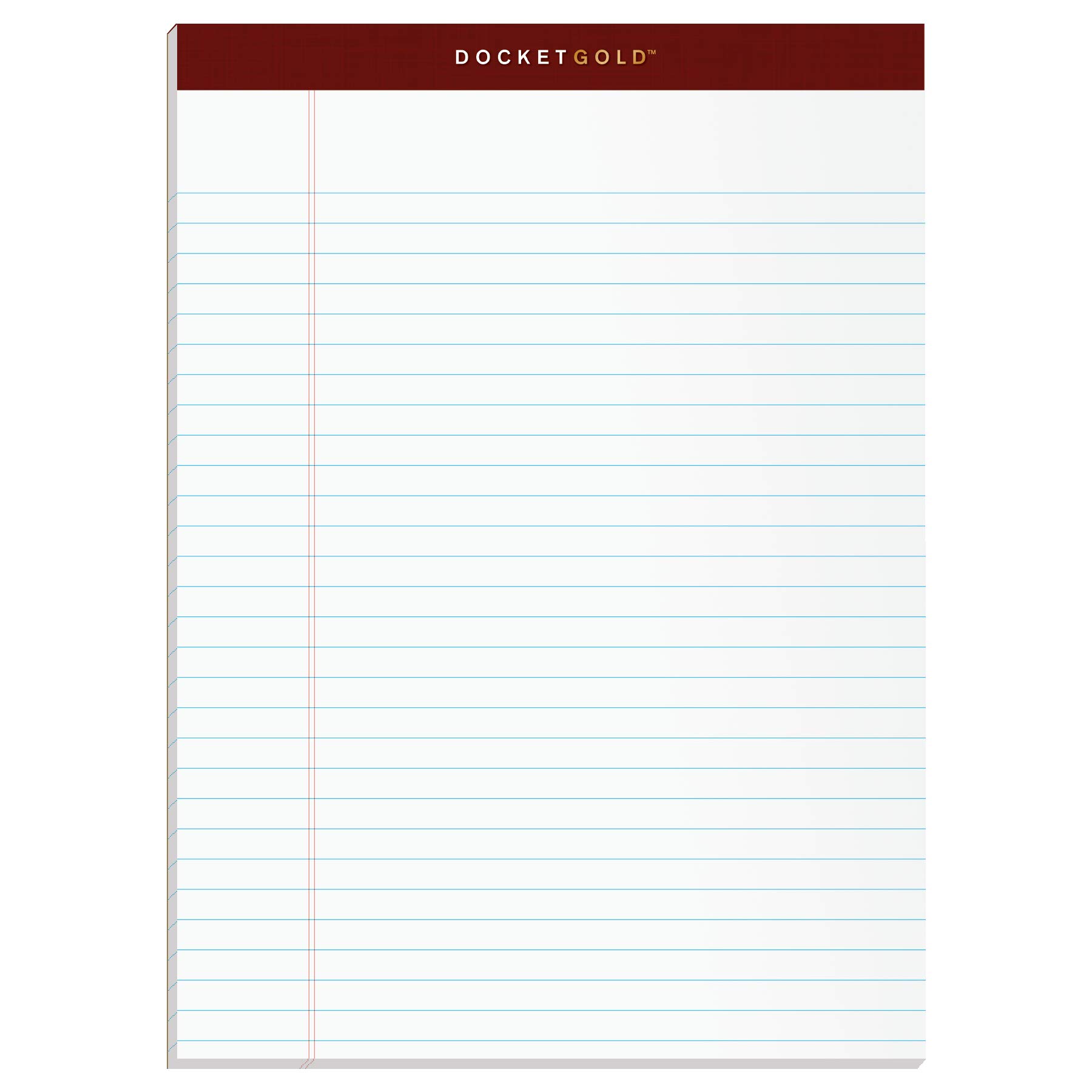 TOPS Docket Gold Writing Pads, 8-1/2 x 11-3/4, Legal Rule, White Paper, 50 Sheets, 12 Pack (63960) - Image 8