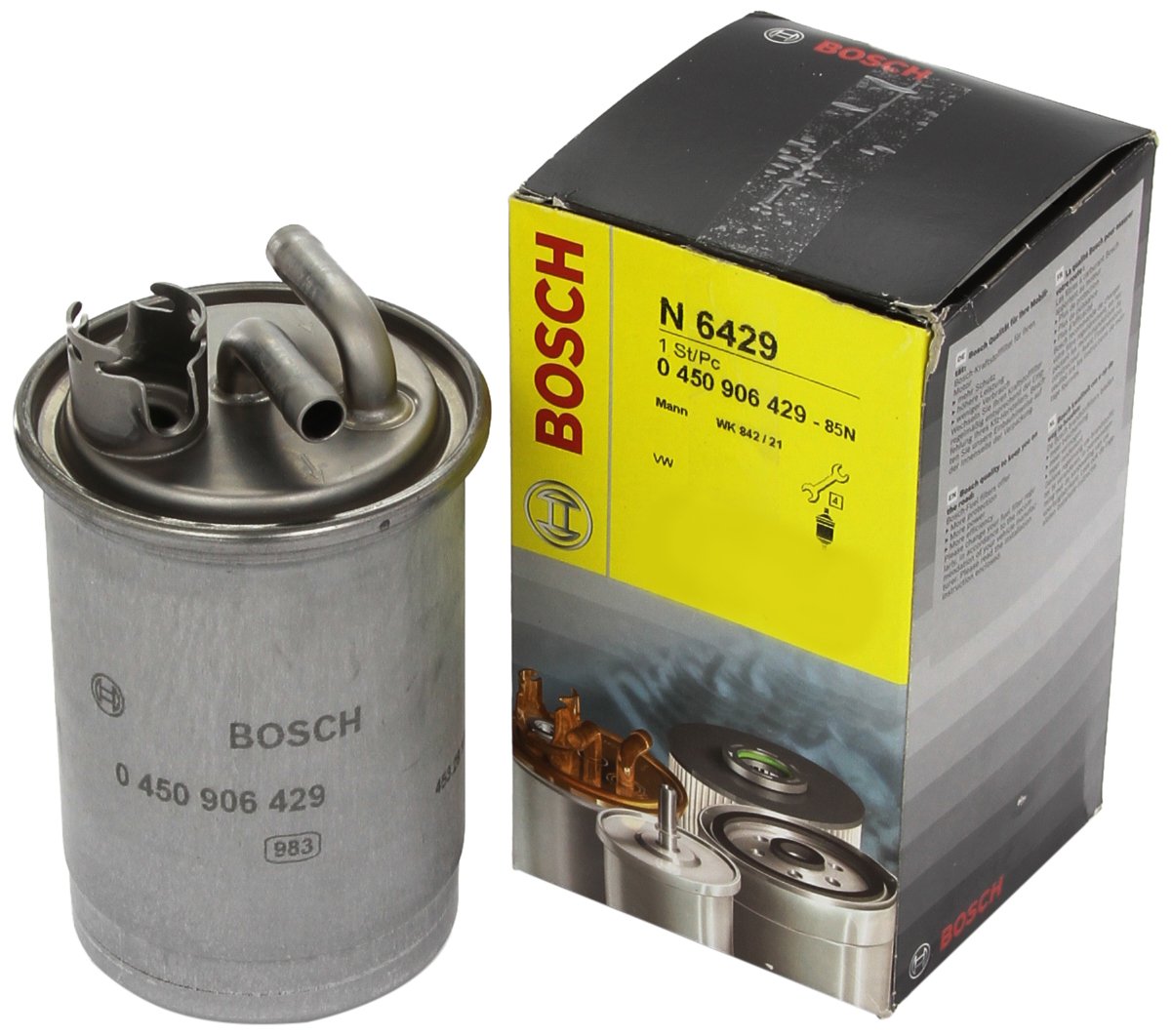 Bosch N6429 Car Diesel Filter - Separates Particles and Water from Fuel - Protects the Injection System