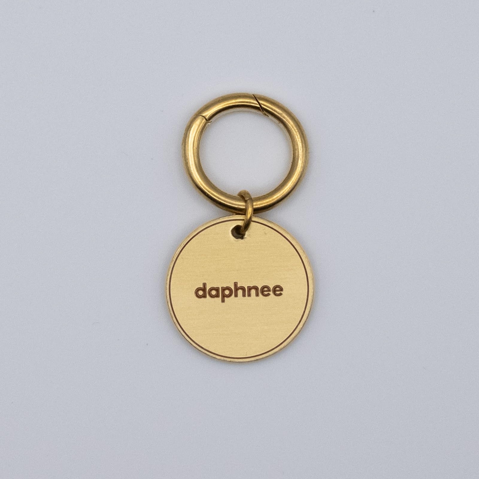 DAPHNEE ID TAG Brass Dog Tags with QR Code, Pet Online Profile, Scan the QR Instantly Receive a Pet Location Notification - Image 2