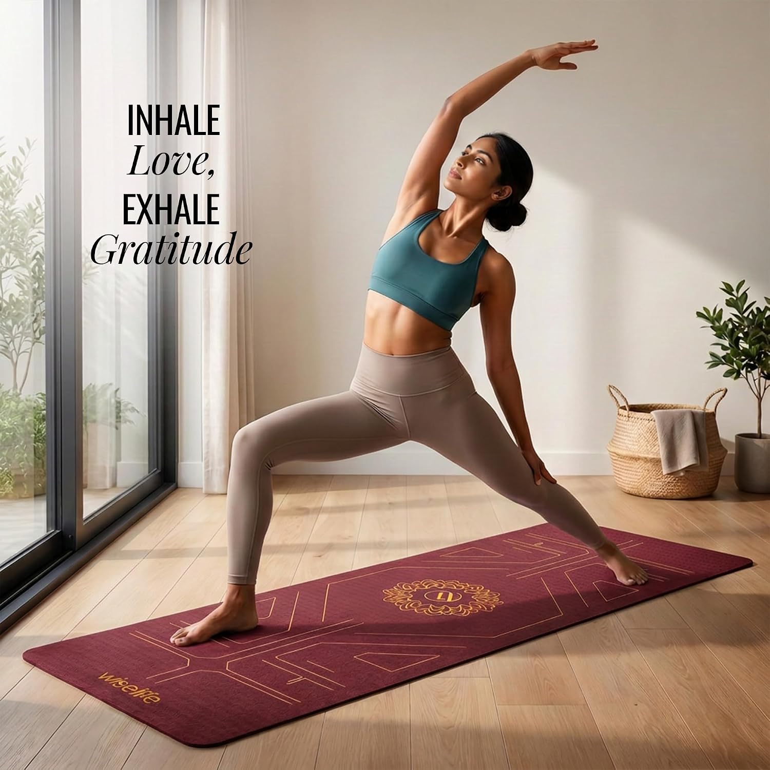 Wiselife Alignment Yoga Mat Mix
