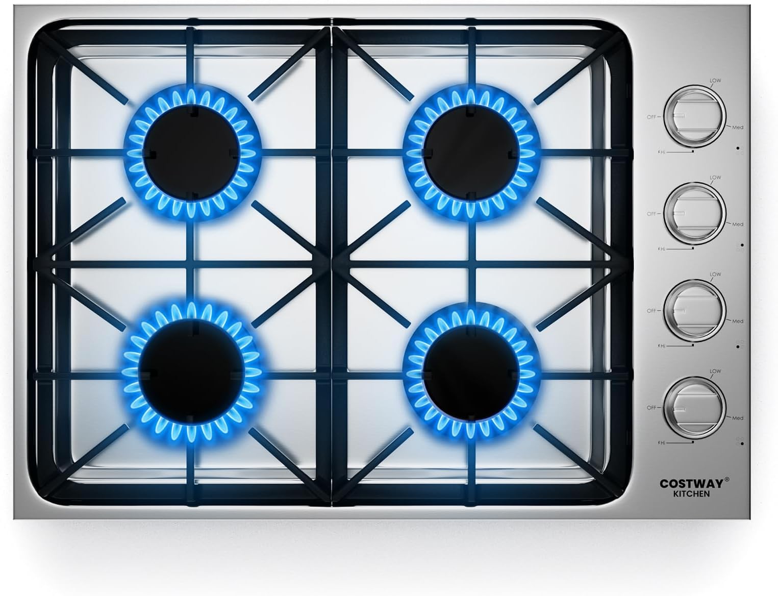 GE JGP3030SLSS 30 Inch Gas Cooktop with MAX System, Power