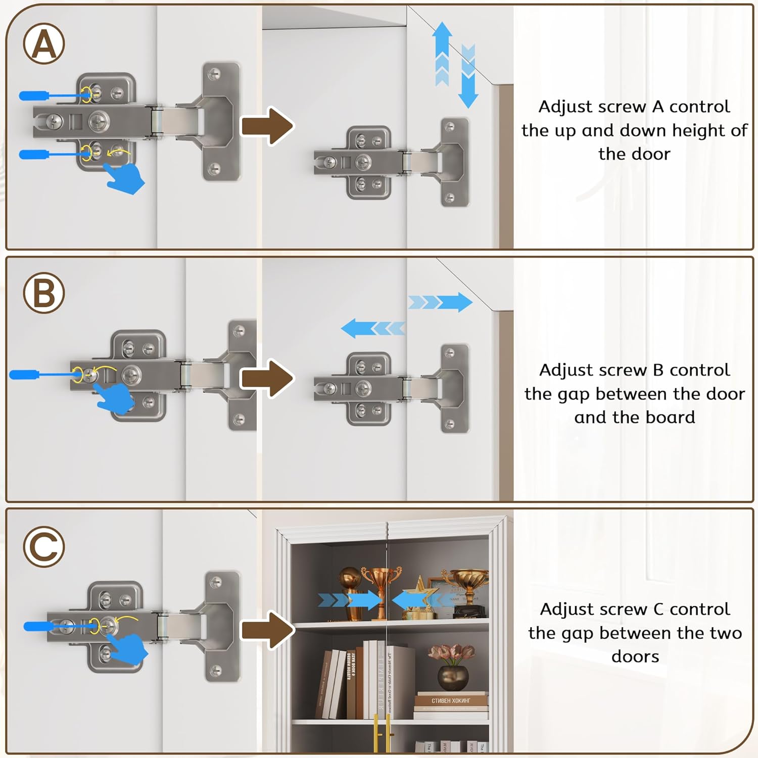 LVSOMT Display Cabinet with Glass Doors, 65" Tall Bookcase with LED Lights and Human Body Sensor, Display Case for Collectibles with Storage, Home Office, Living Room, White