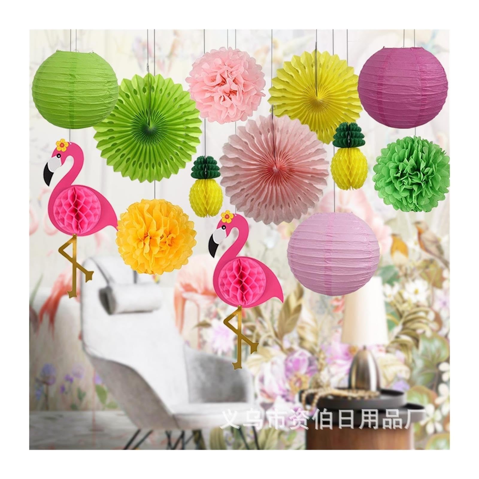 1 Set Di Decorazioni Con Palline Fiori Carta Per Decorazioni