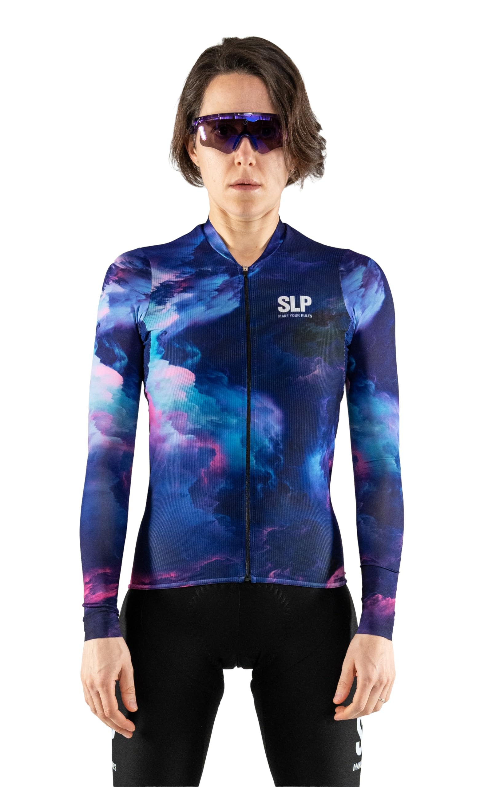 SLP. Maglia Manica Lunga da Ciclismo Uomo/Donna - Vapor con 3 Tasche Posteriori - Design Italiano