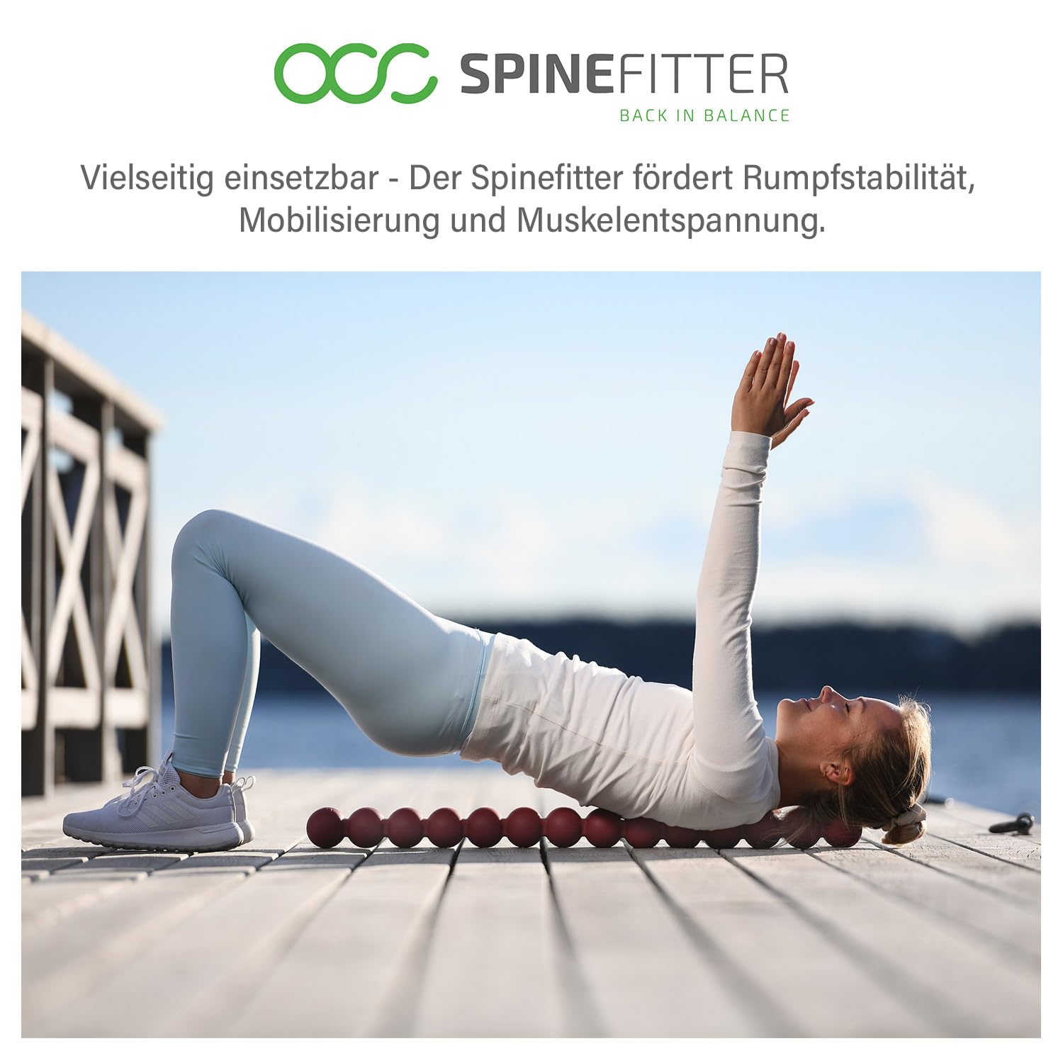 Sissel Spinefit Appareil de massage dos bleu soulager tensions blocages Pilates Yoga colonne vertébrale maison