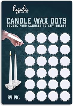 Hyoola Candle Sticky Dots - Candle Wax Dots - Candle Adhesive - 24 Dots