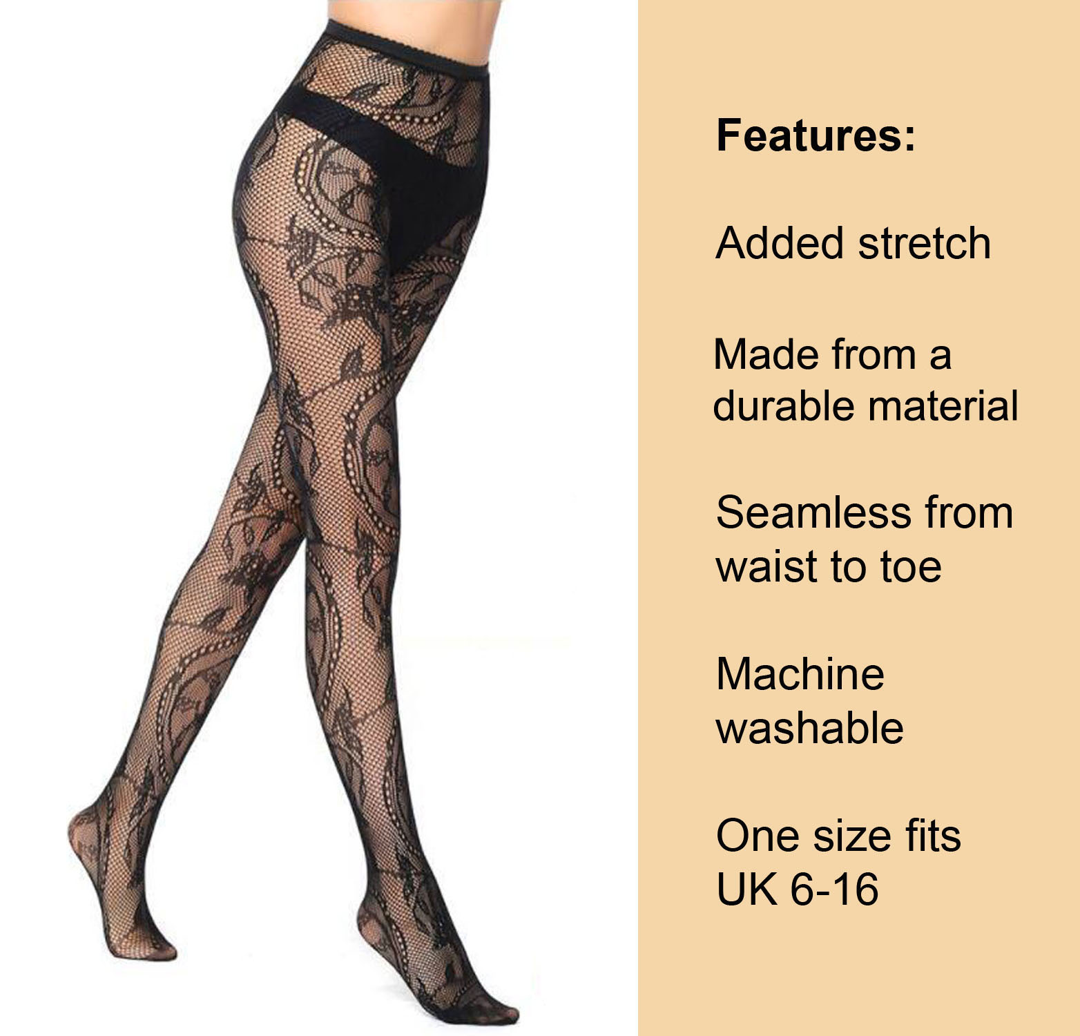 Beautiful Black Floral Patterned 