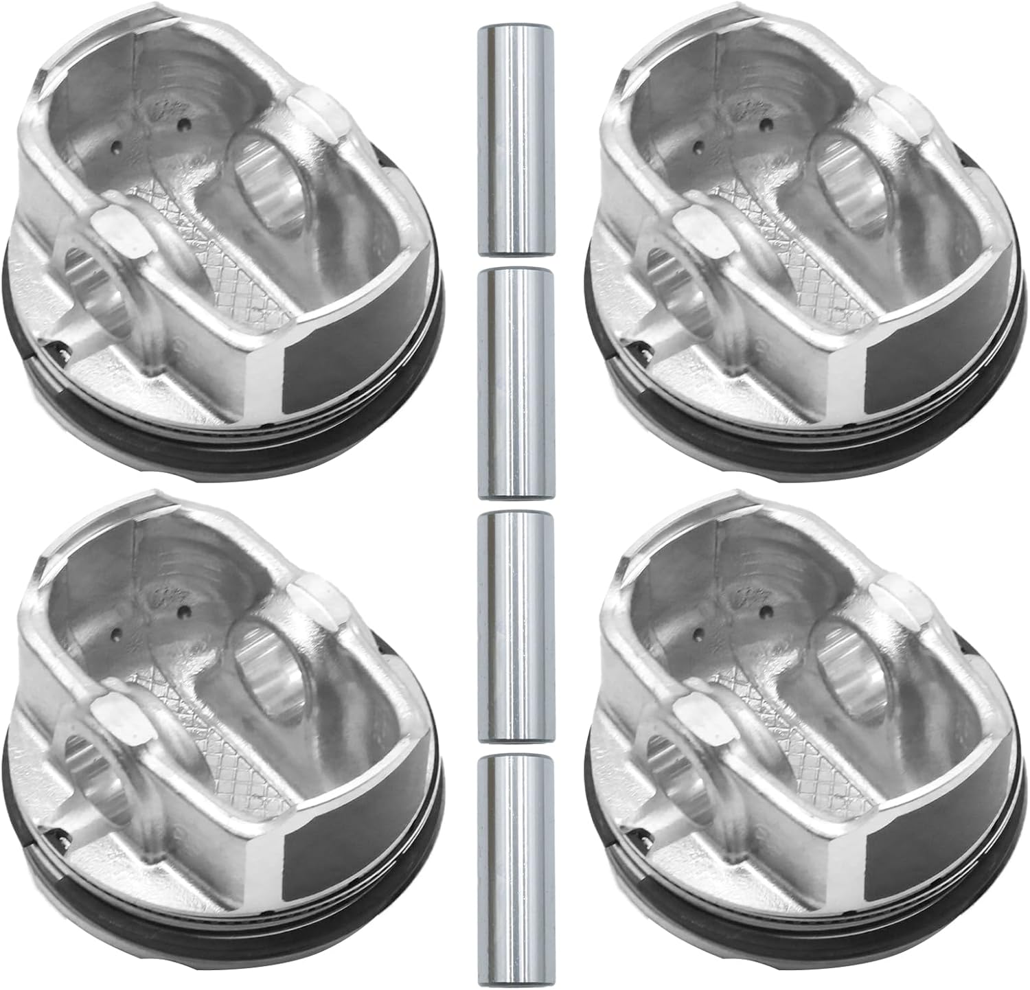 4 Sets 23041-2B600 Engine Piston Pin Rings Kit, Replacement for Hyundai Accent 1.6L, Replacement for Kia Rio Soul 1.6L 2012 2013 2014 2015 2016 2017, 23041-2B610, 23041-2B620