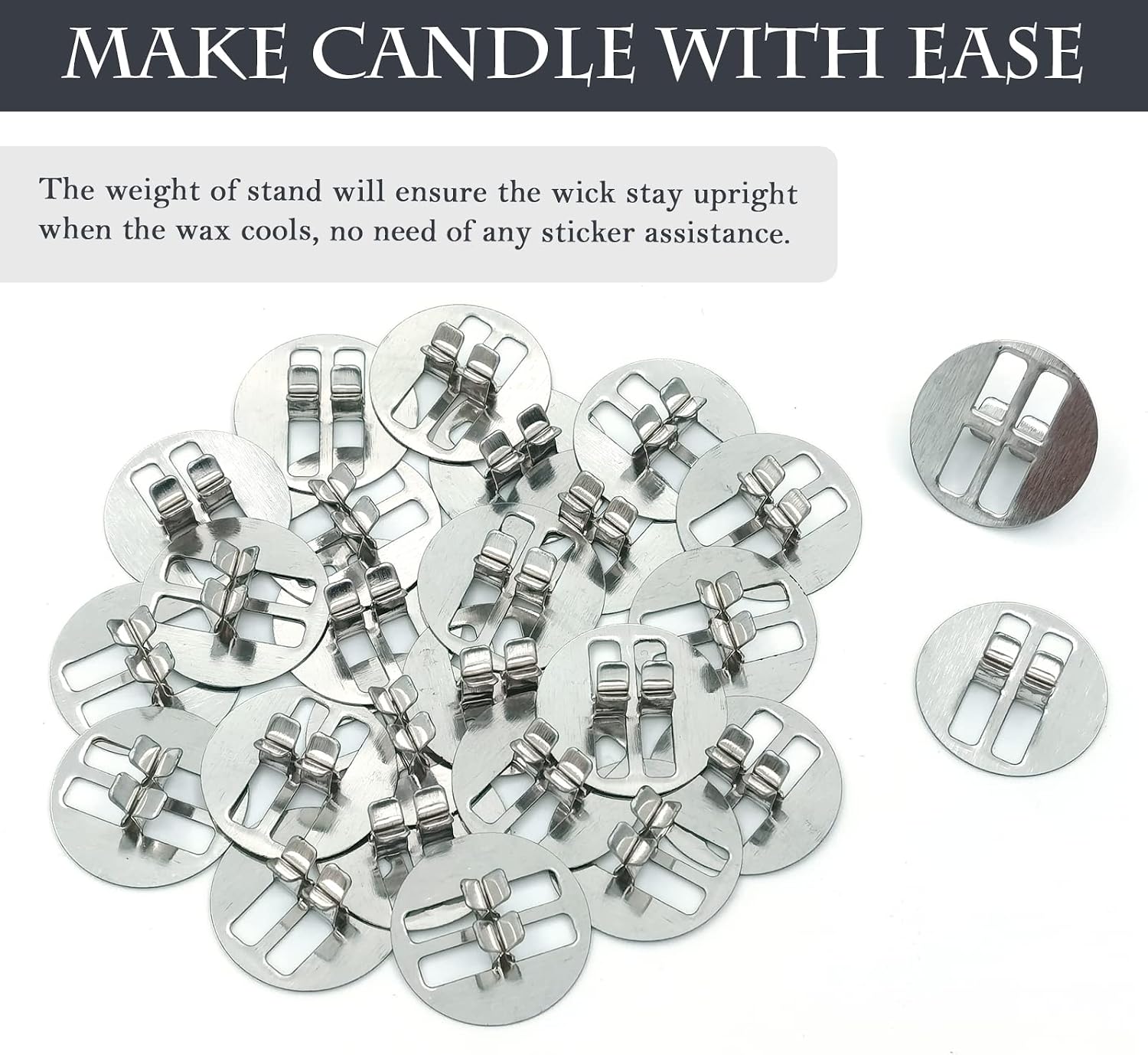 25 Set Wood Candle Wicks Cross Shape 4x0.4inch / 100x10mm, Cross Wooden Wicks w/Iron Stands for Soy Candle Making, Natural Wood Wick Core Handmade Candles Supplies