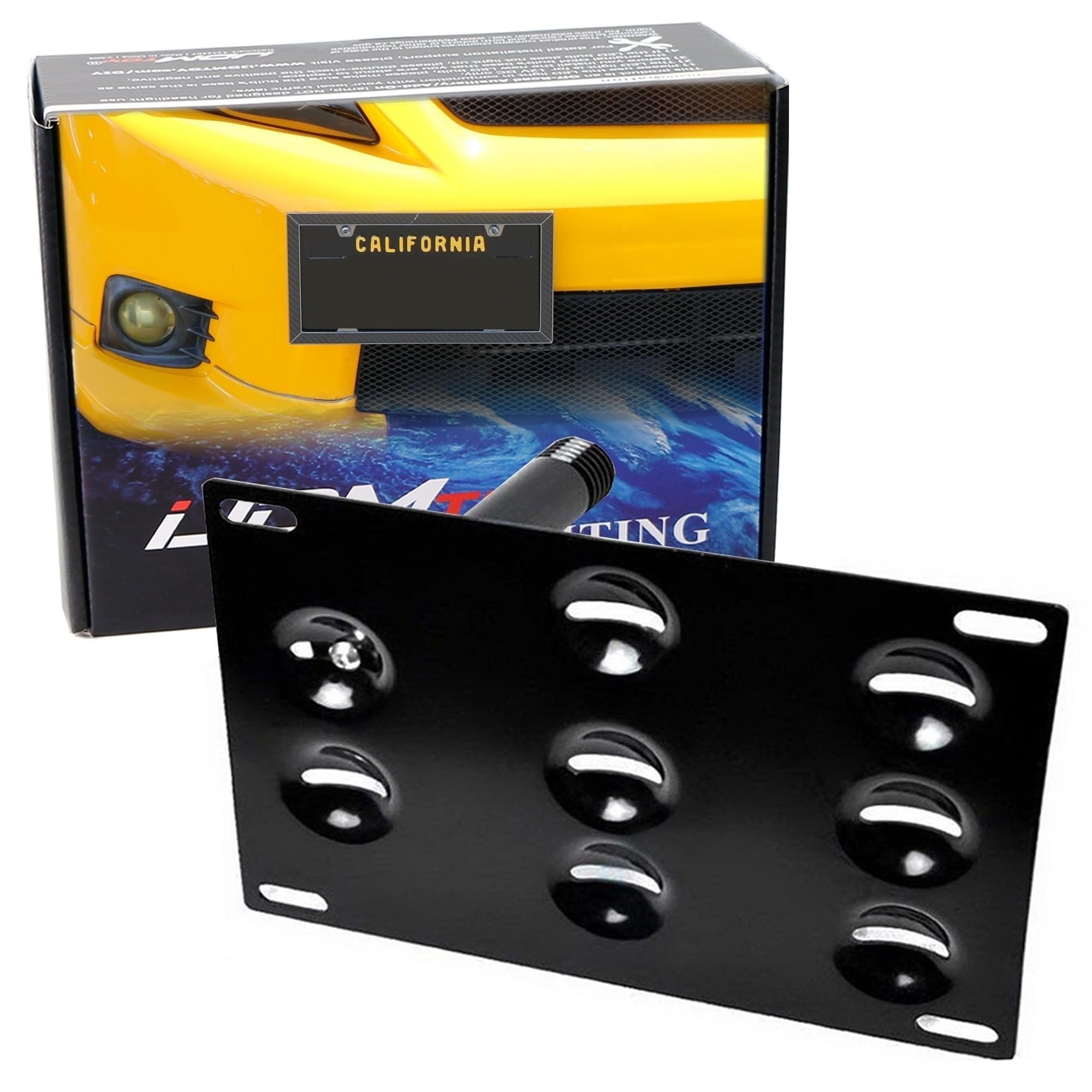 Amazon.com: iJDMTOY No Drill Front Bumper Tow Hook License Plate