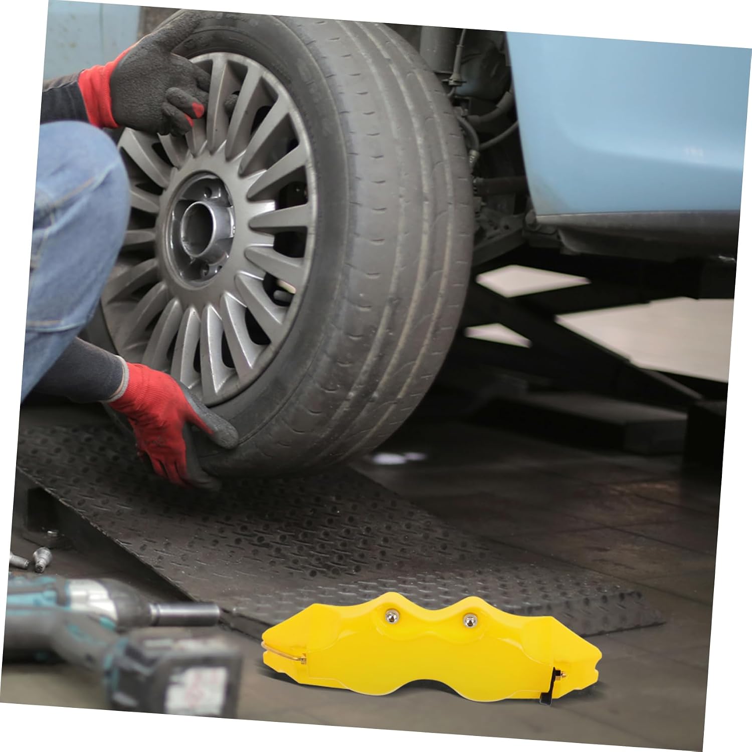 Brake Covers for Cars 2 Sets of 3d Style Yellow Front Rear Caliper Covers Easy Install Sturdy