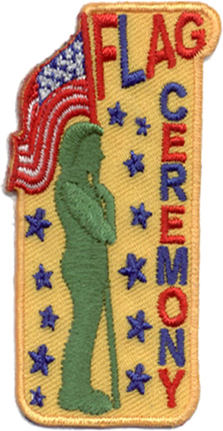12 Pieces 2" Activity Scouts Applique Fun Patch - Flag Ceremony (ADV-S-S-5364)