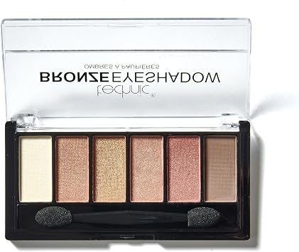 Technic Bronze Eyeshadow Palette - 6 Shimmer Shades - 7.2g