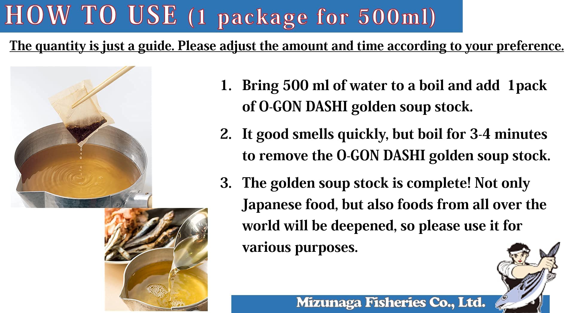 UMAMI DASHI Golden soup stock 0.3 oz (18 pcs)…. The raw materials are AGO (flying fish), KATSUO(dried bonito), SABA(dried mackerel), KONBU(kelp), and SHIITAKE mushrooms. All made in JAPAN.… (18 pcs)