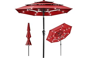 Best Choice Products 10ft Solar Patio Umbrella: Light Up Your Summer Evenings