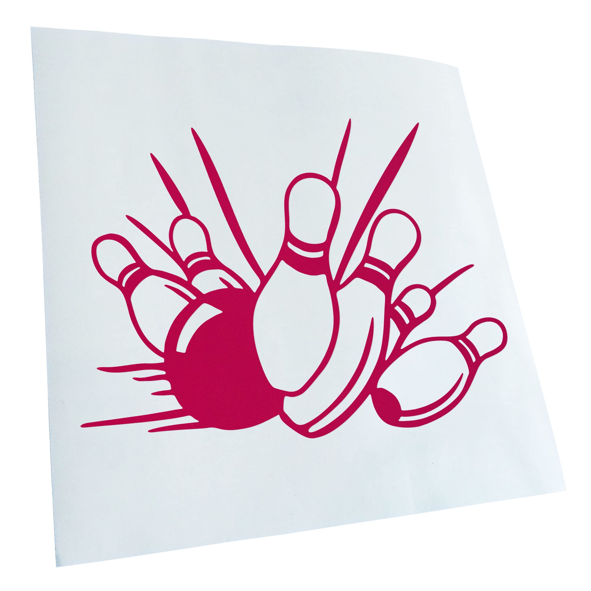 Kiwistar - Car Sticker - Pink - 40 x 29 cm Bowling Strike Cones Sticker for Car, Laptop, Bicycle, Truck, Motorcycle, Multicoloured JDM Decal Racing