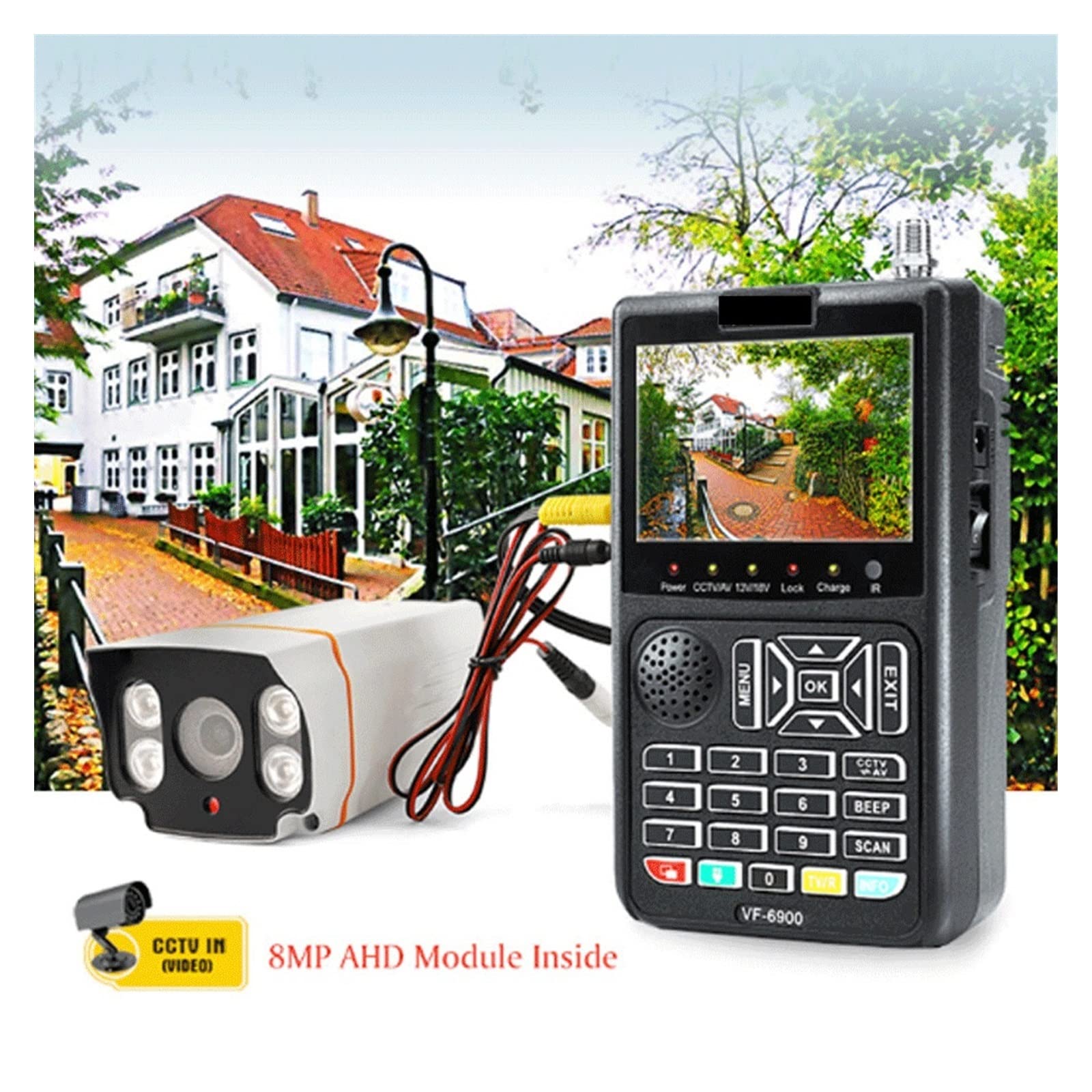 Cercatore di satelliti, Digital Signal Finder Schermo LCD DVB Receptor for QPSK Satellite Meter Messa in servizio dell'antenna di terra(VF-6900 PRO)